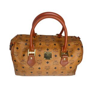 MCM Boston Carrying Bag Burnt Orange Medium